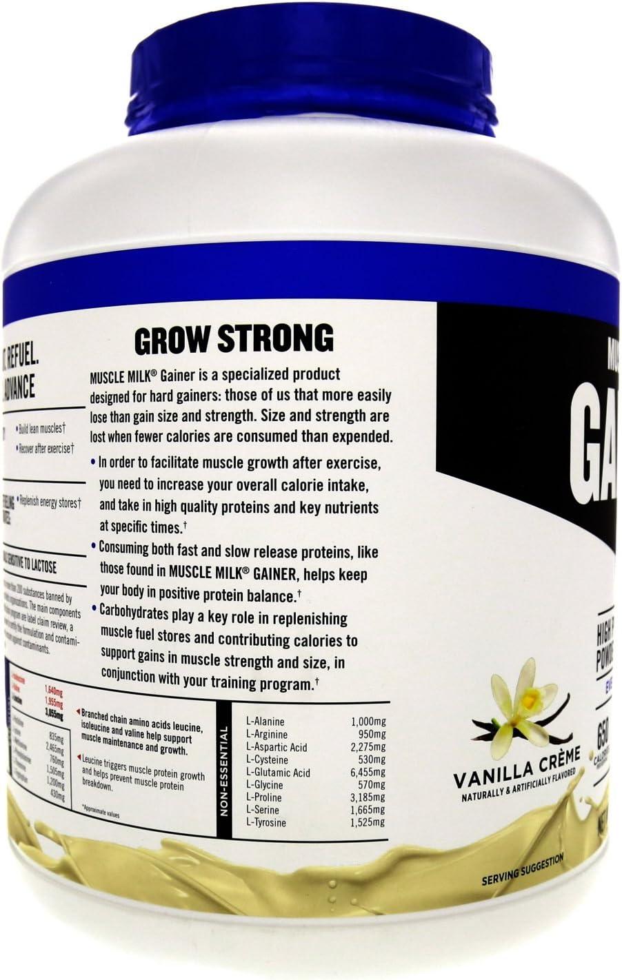 image:imageMuscle Milk Gainer Protein Powder Vanilla Creme 32g Protein 5 PoundPowder