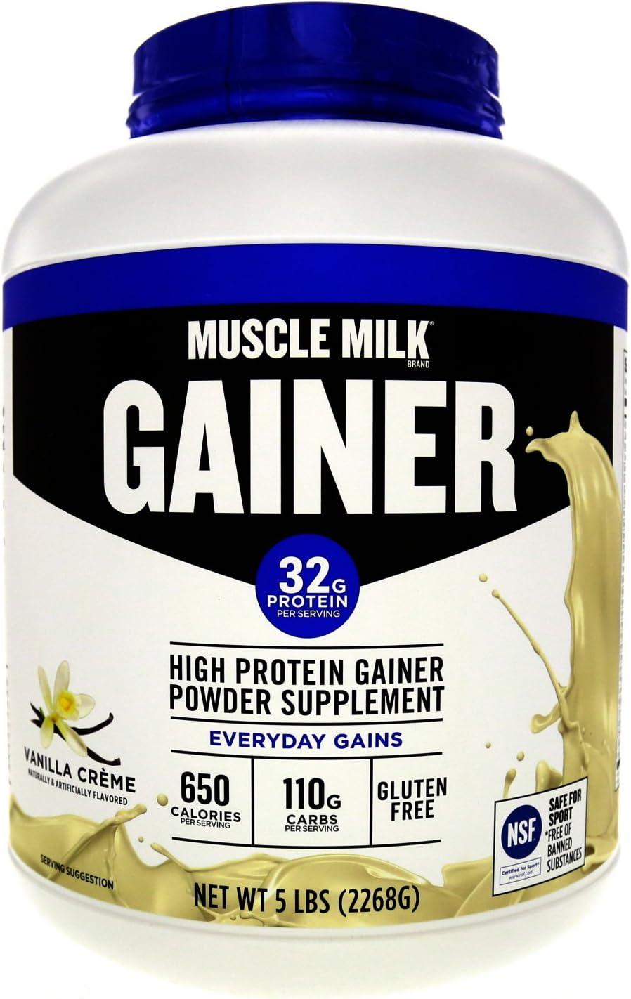 image:imageMuscle Milk Gainer Protein Powder Vanilla Creme 32g Protein 5 PoundPowder