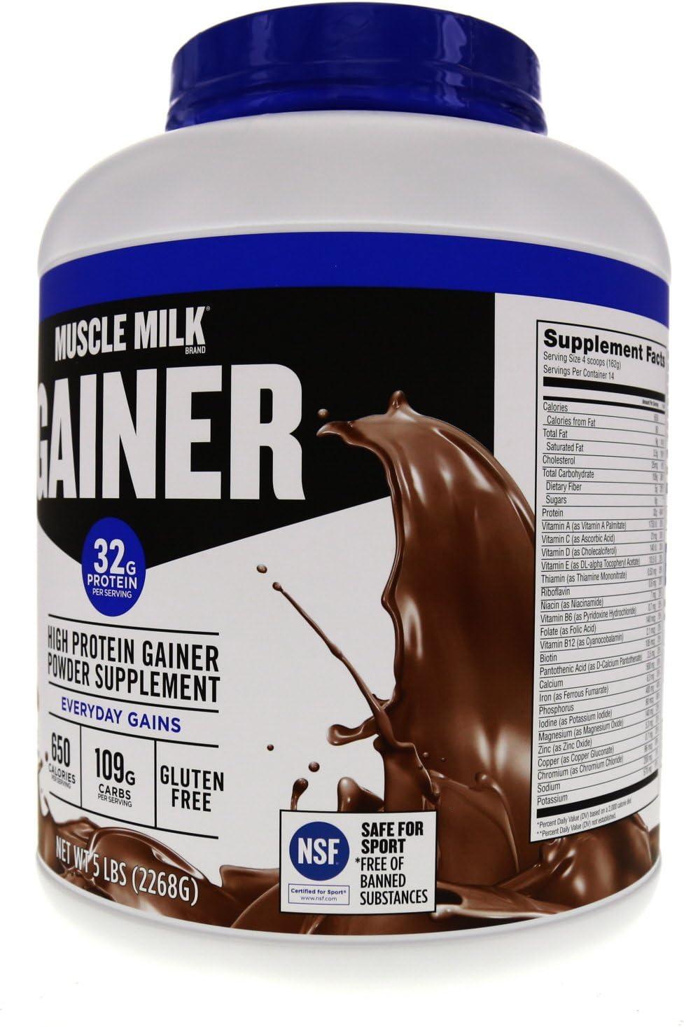 image:imageMuscle Milk Gainer Protein Powder Vanilla Creme 32g Protein 5 PoundPowder