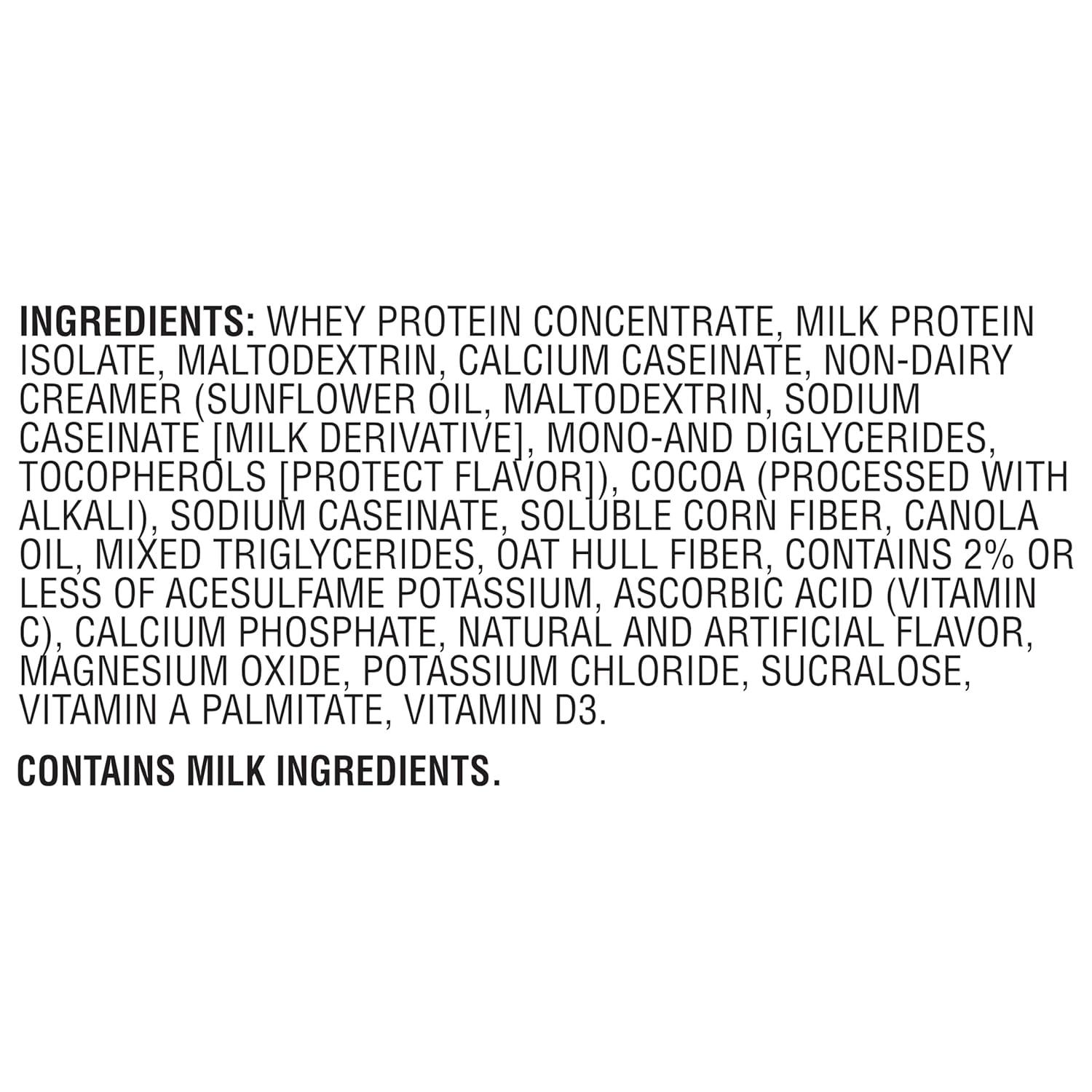 image:imageMuscle Milk Genuine Protein Powder Chocolate 193 Pounds 13 Servings 32g Protein 2g Sugar Calcium Vitamins A C amp D NSF Certified for Sport Energizing Snack Packaging May VaryChocolate