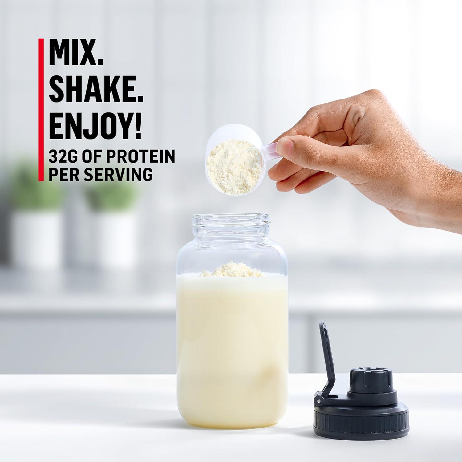 image:imageMuscle Milk Genuine Protein Powder Chocolate 193 Pounds 13 Servings 32g Protein 2g Sugar Calcium Vitamins A C amp D NSF Certified for Sport Energizing Snack Packaging May VaryVanilla Crme