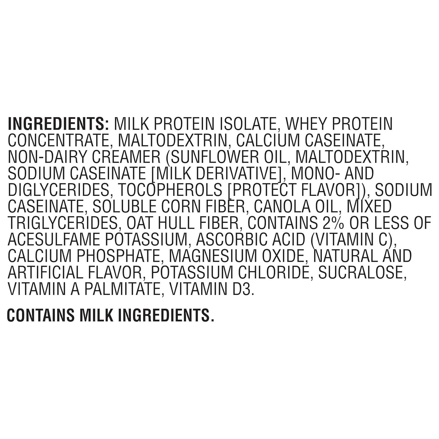 image:imageMuscle Milk Genuine Protein Powder Chocolate 193 Pounds 13 Servings 32g Protein 2g Sugar Calcium Vitamins A C amp D NSF Certified for Sport Energizing Snack Packaging May VaryVanilla Crme