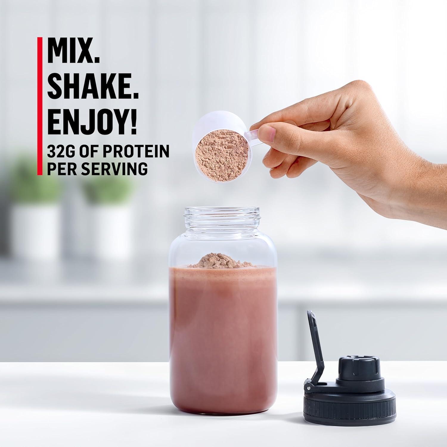image:imageMuscle Milk Genuine Protein Powder Chocolate 193 Pounds 13 Servings 32g Protein 2g Sugar Calcium Vitamins A C amp D NSF Certified for Sport Energizing Snack Packaging May VaryChocolate