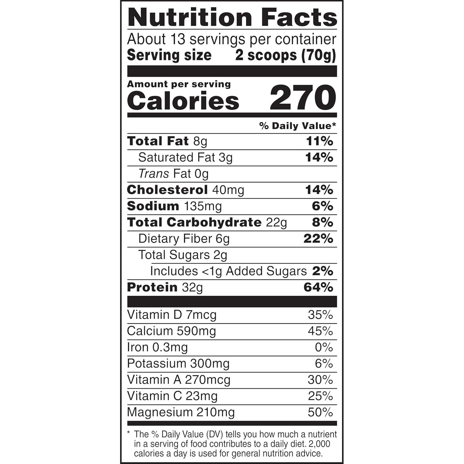 image:imageMuscle Milk Genuine Protein Powder Chocolate 193 Pounds 13 Servings 32g Protein 2g Sugar Calcium Vitamins A C amp D NSF Certified for Sport Energizing Snack Packaging May VaryVanilla Crme