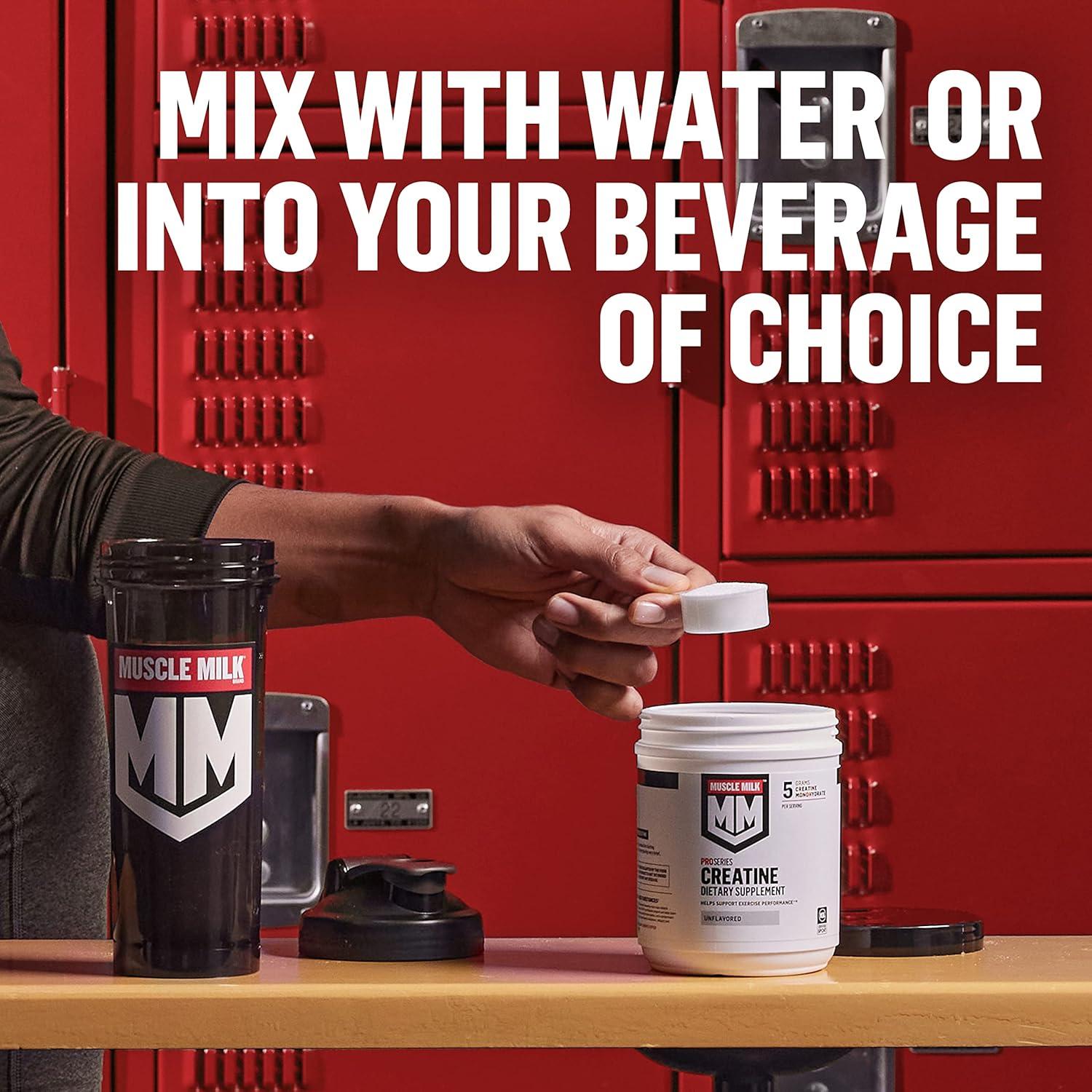 image:imageMuscle Milk Pro Series Creatine Powder Supplement Unflavored 11 Pound 100 Servings 5g Creatine Monohydrate NSF Certified for Sport Packaging May Vary