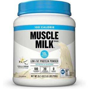 Muscle Milk ZERO, 100 Calorie Protein Powder, Chocolate, 15g Protein, 1.65 Pound, 25 Servings(Vanilla)