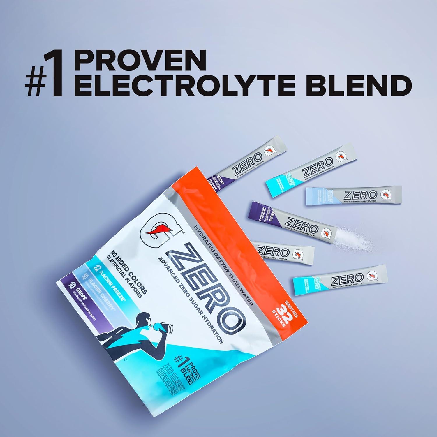 image:imageGatorade G Zero Powder Packets Frost Variety Pack Pack of 32Frost Variety