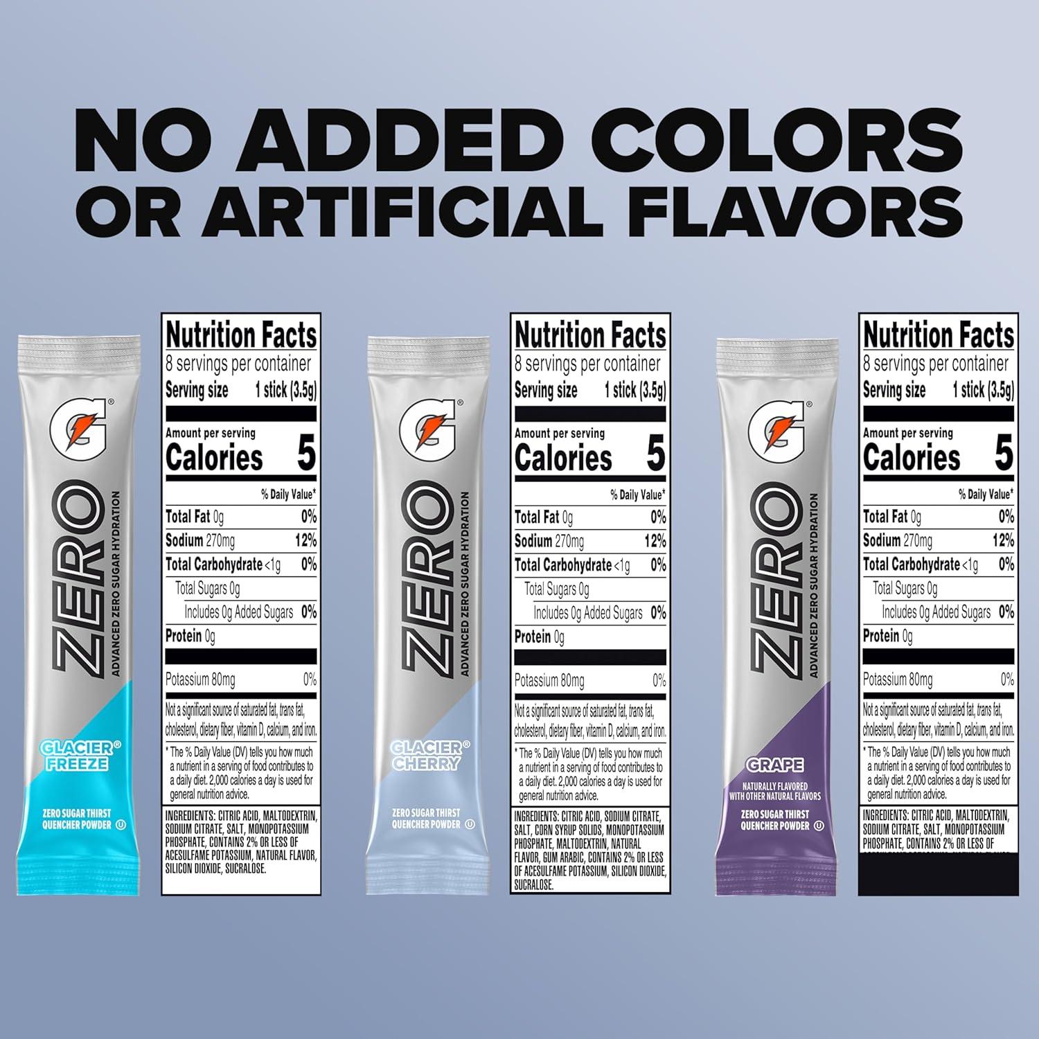 image:imageGatorade G Zero Powder Packets Frost Variety Pack Pack of 32Frost Variety
