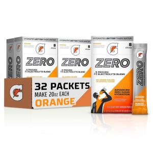Gatorade G Zero Powder Packets, Frost Variety Pack (Pack of 32)(Orange)