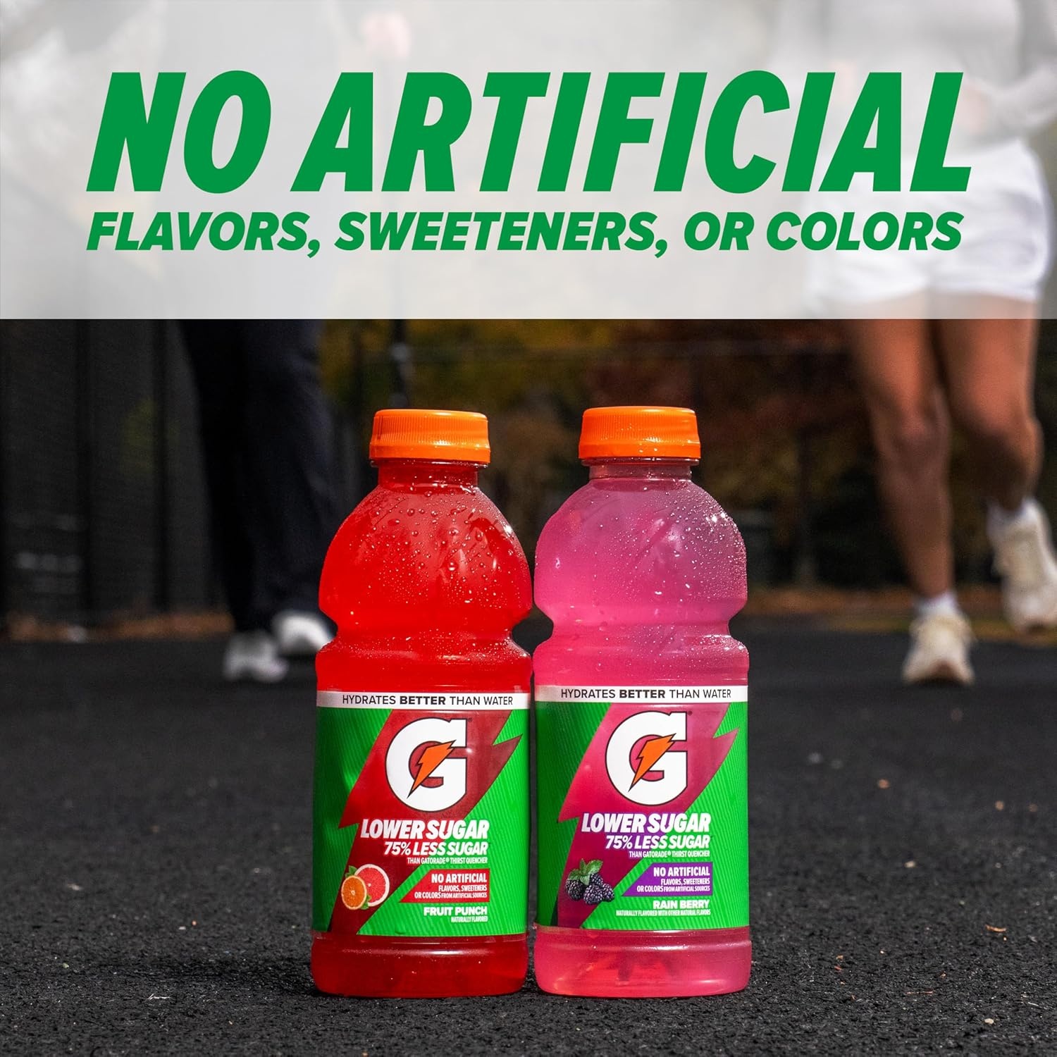 image:imageGatorade Lower Sugar Electrolyte Sports Drink Lemonade 12 fl oz Bottles 12 Pack 75 Less Sugar No Artificial Flavors No Artificial Sweeteners No Artificial Colors HydrationGlacier Cherry